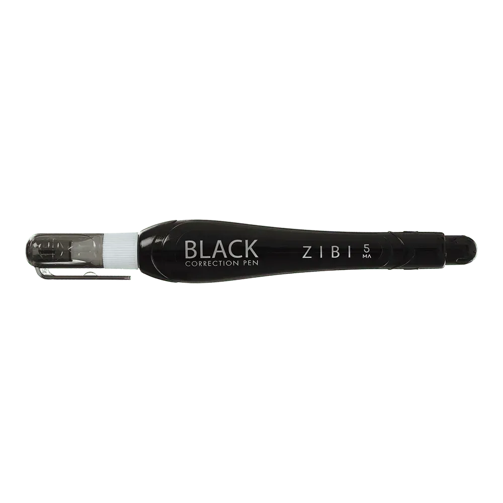 Коректор-ручка 5 мл, Black метал. кінчик, ZB.2903