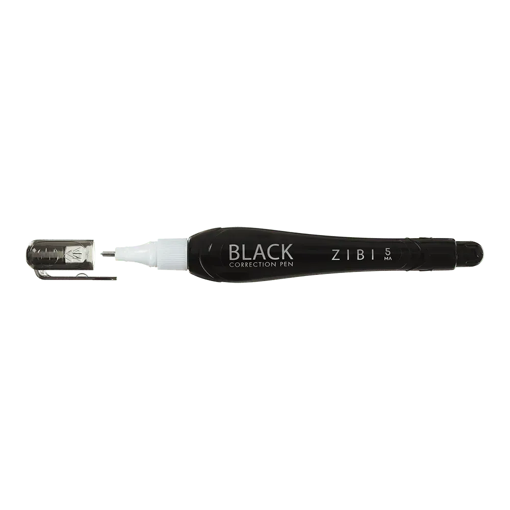 Коректор-ручка 5 мл, Black метал. кінчик, ZB.2903 1