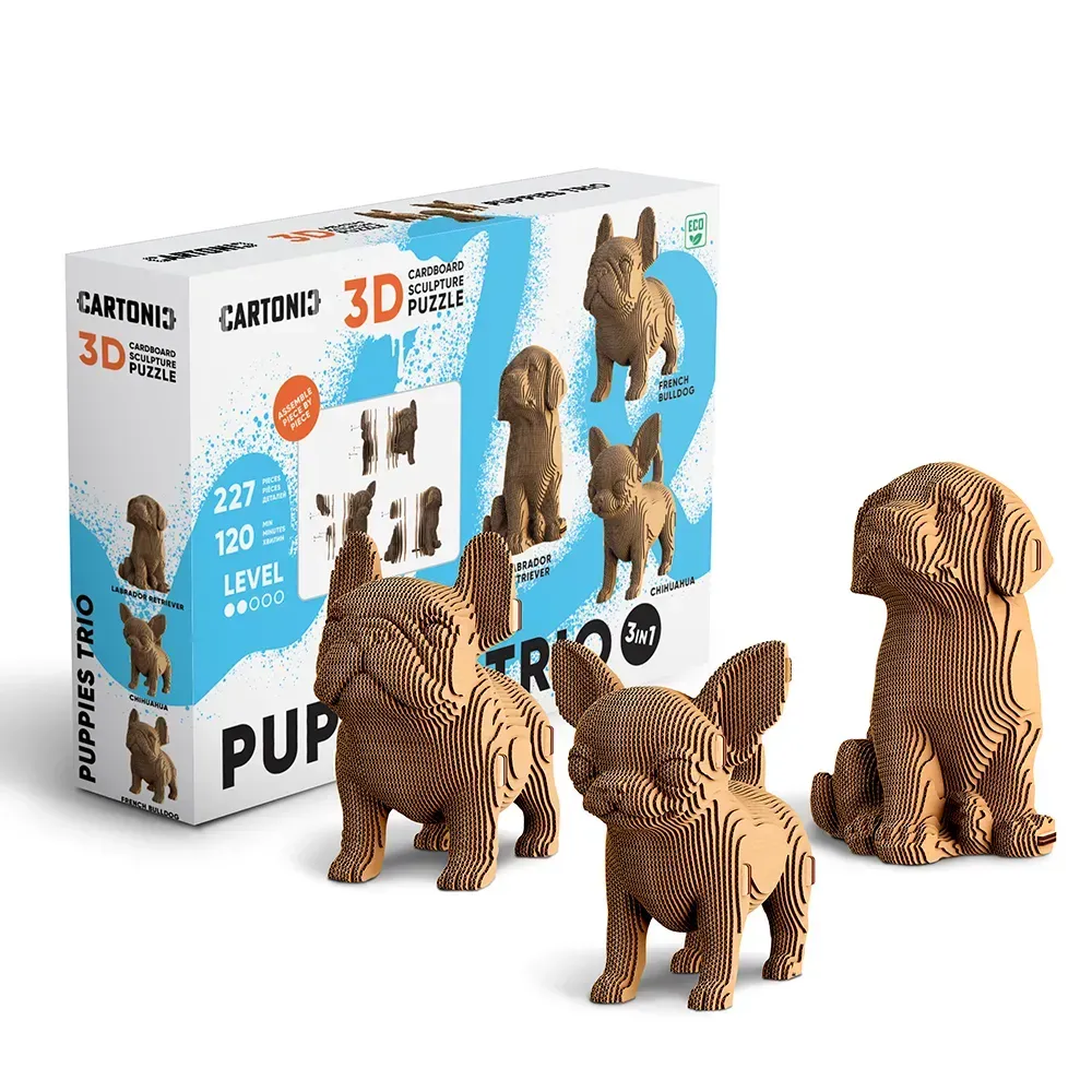 Картонный конструктор "Cartonic 3D Puzzle PUPPIES TRIO", CARTPUPPIES 12