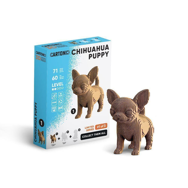 Картонный конструктор "Cartonic 3D Puzzle CHIHUAHUA PUPPY", CARTMNCHIHU 4