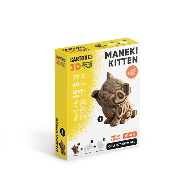 Картонный конструктор "Cartonic 3D Puzzle MANEKI KITTEN", CARTMNMANE 2