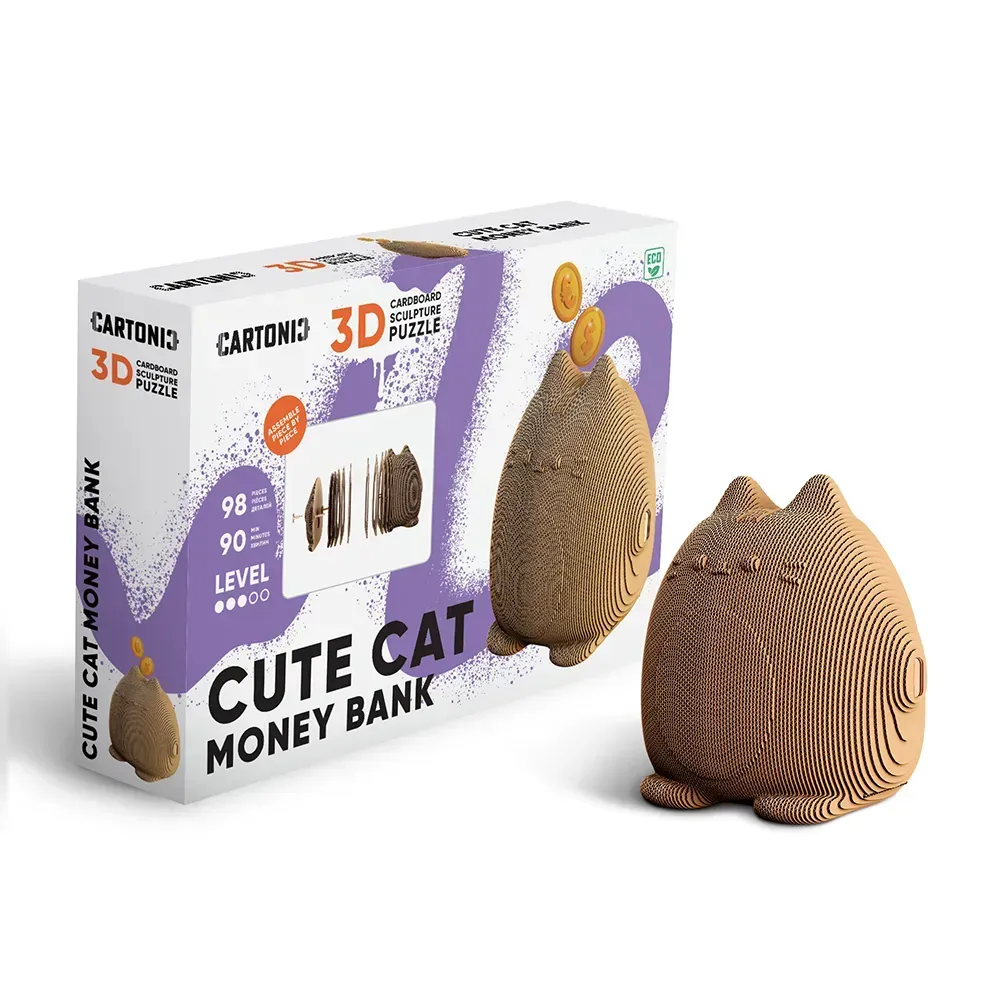 Картонный конструктор "Cartonic 3D Puzzle CUTE CAT MONEY BANK", CARTCUTE 7