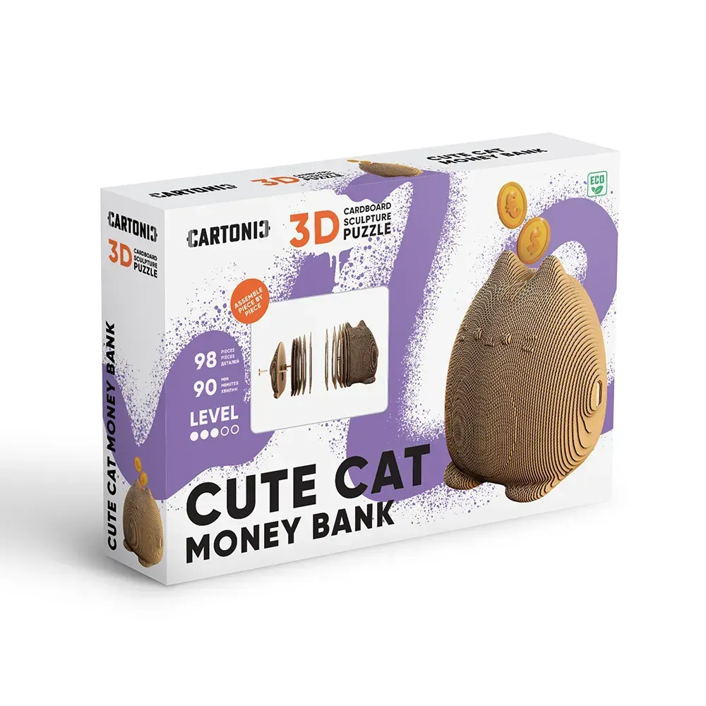 Картонный конструктор "Cartonic 3D Puzzle CUTE CAT MONEY BANK", CARTCUTE 8