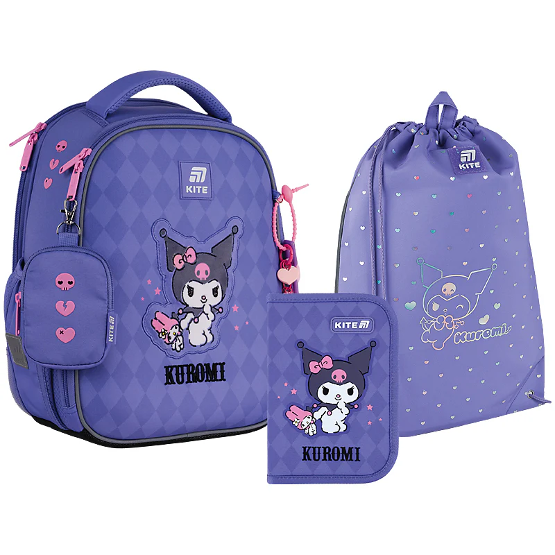 Набор рюкзак + пенал + сумка для обуви Kite 555 HK-2, SET_HK25-555S-2