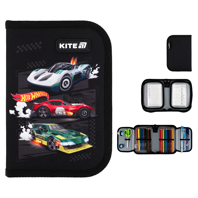 Пенал Kite 1 отделение, 2 отворота, с наполнением 622H-1 HW, HW25-622H-1