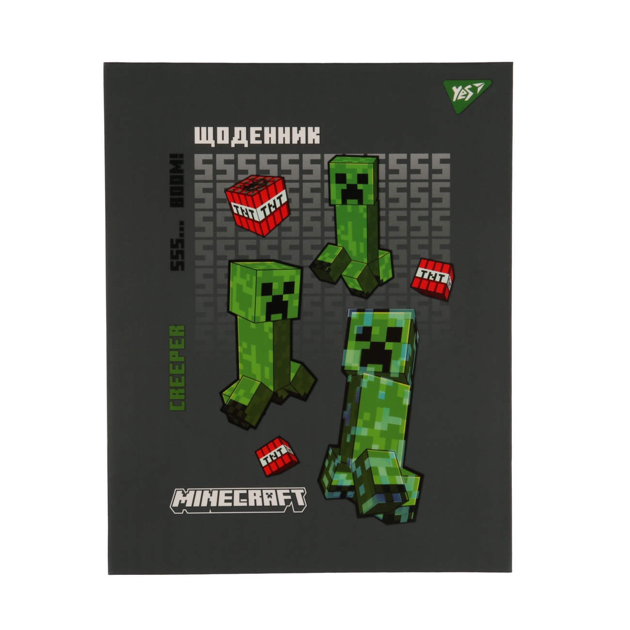 Щоденник шк. YES твердий "Minecraft Creeper", A5, 40 арк., 911639
