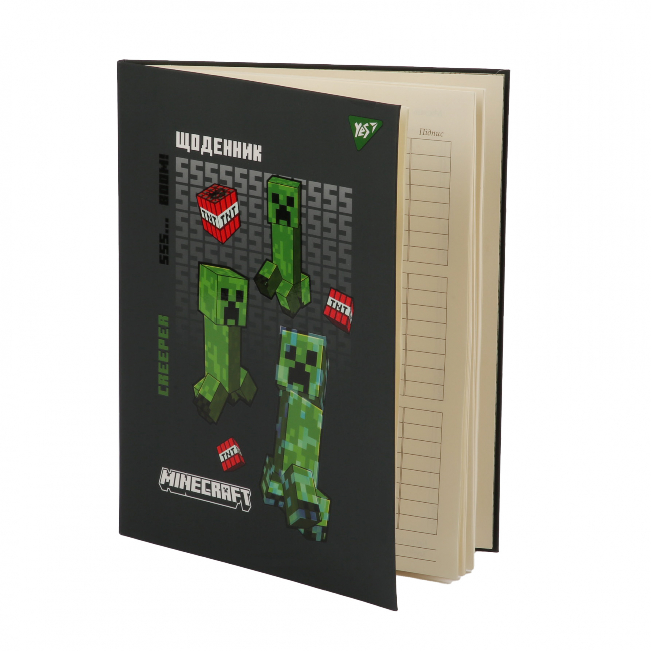 Щоденник шк. YES твердий "Minecraft Creeper", A5, 40 арк., 911639 1