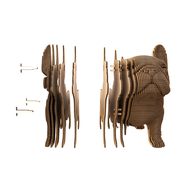 Картонный конструктор "Cartonic 3D Puzzle BULLDOG PUPPY", CARTMNBULL 1