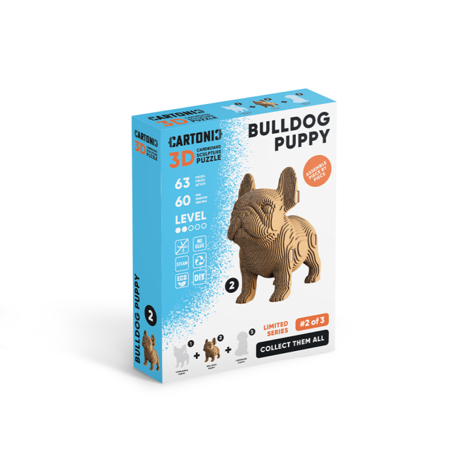 Картонный конструктор "Cartonic 3D Puzzle BULLDOG PUPPY", CARTMNBULL 3