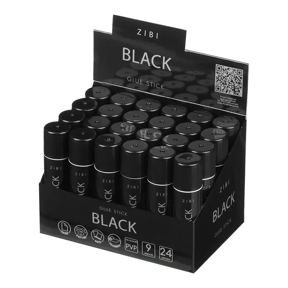 Клей-карандаш Black  9 г, PVP, ZB.6305 2