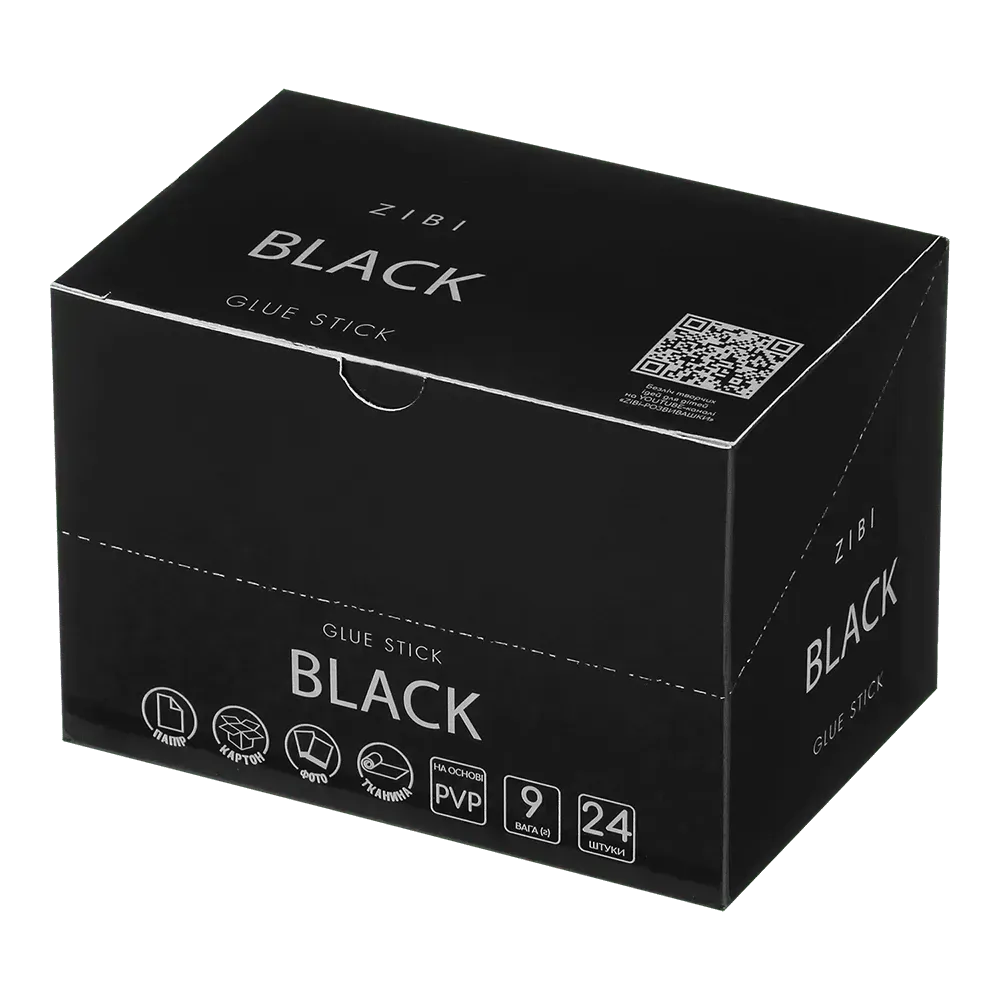 Клей-карандаш Black  9 г, PVP, ZB.6305 3
