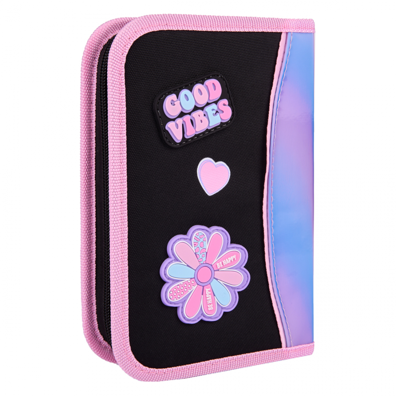 Пенал жесткий YES HP-02 "Be Happy" одинарный без клапана, 533648 1