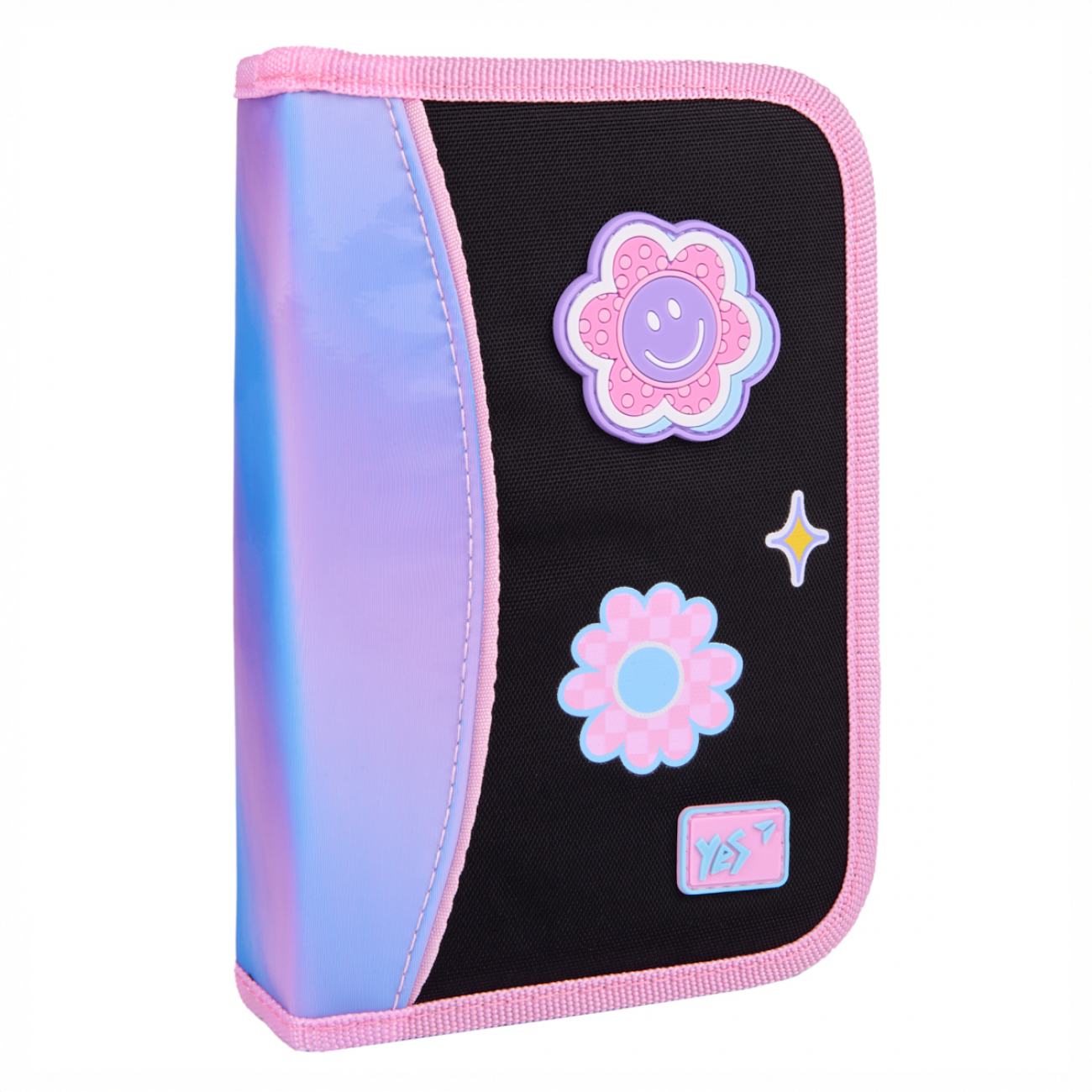 Пенал жесткий YES HP-02 "Be Happy" одинарный без клапана, 533648