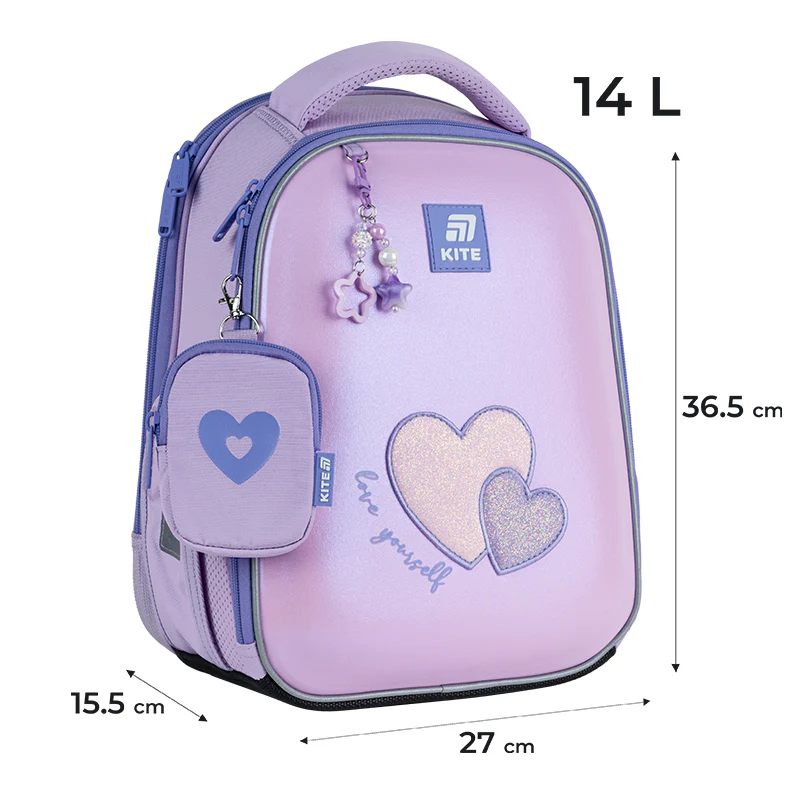 Набор рюкзак+пенал+сумка для обуви Kite 555 Sweetheart, SET_K25-555S-7 2