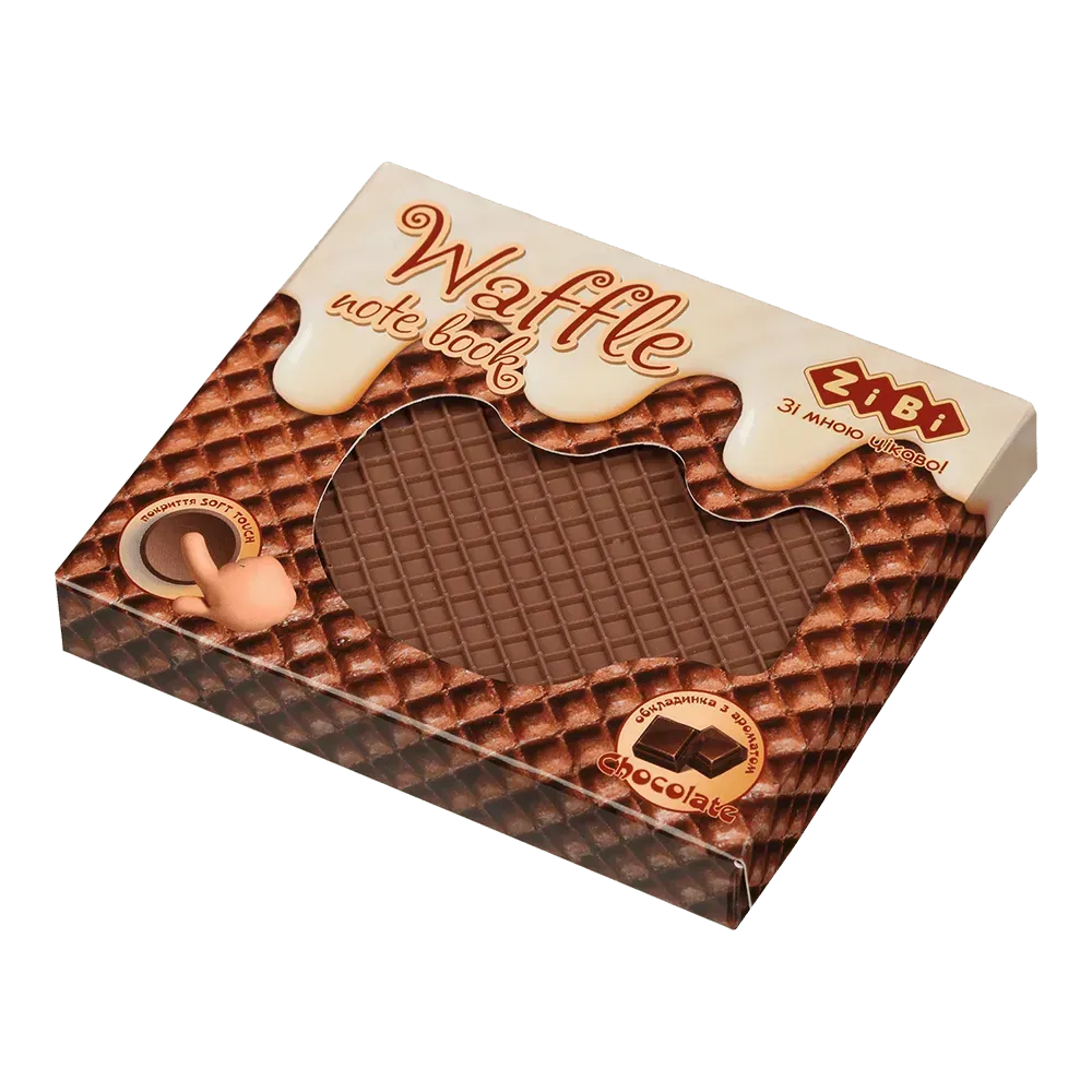 Блокнот 90*90 мм 80 арк "Waffle", нелін., ароматизована Soft touch обкл., ZB.12470-25 2