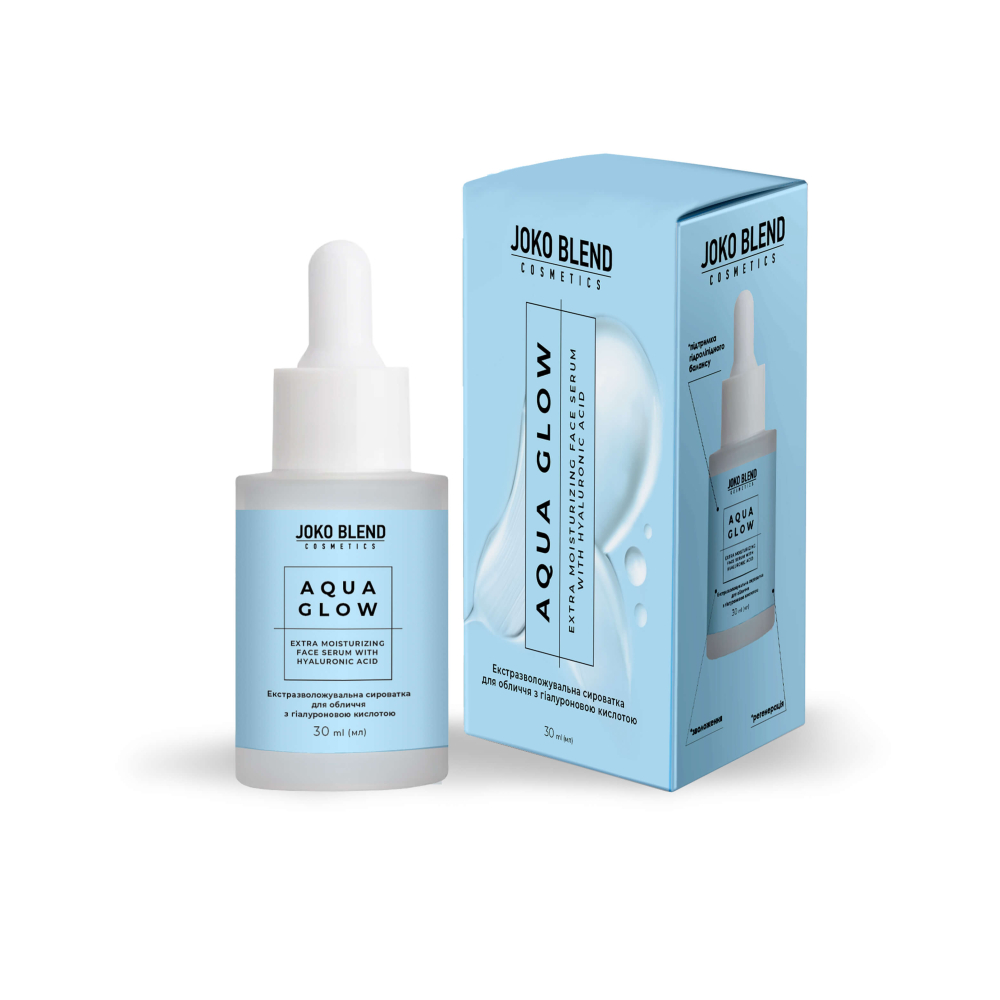 Екстразволожувальна сироватка для обличчя з гіалуроновою кислотою Aqua Glow Joko Blend 30 мл, 289537