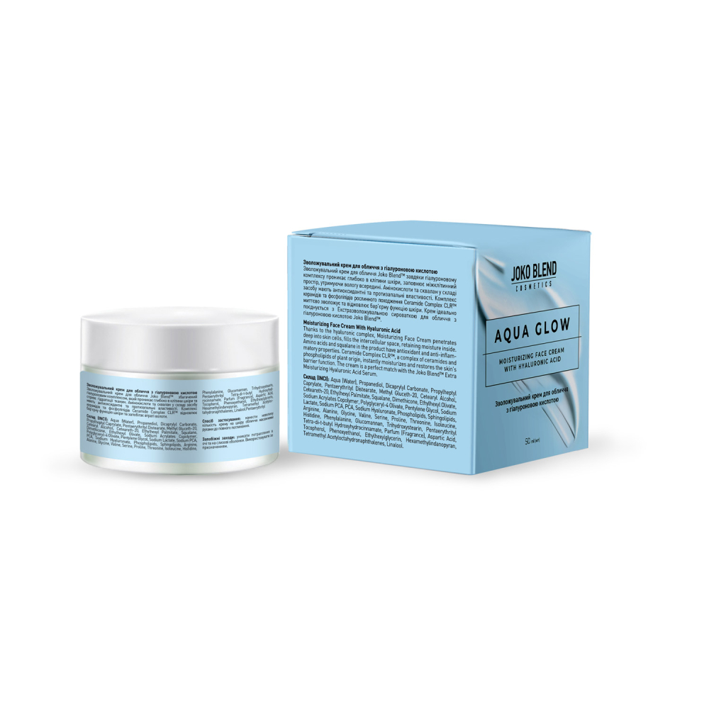 Зволожувальний крем для обличчя з гіалуроновою кислотою Aqua Glow Joko Blend 50 мл, 289538 1
