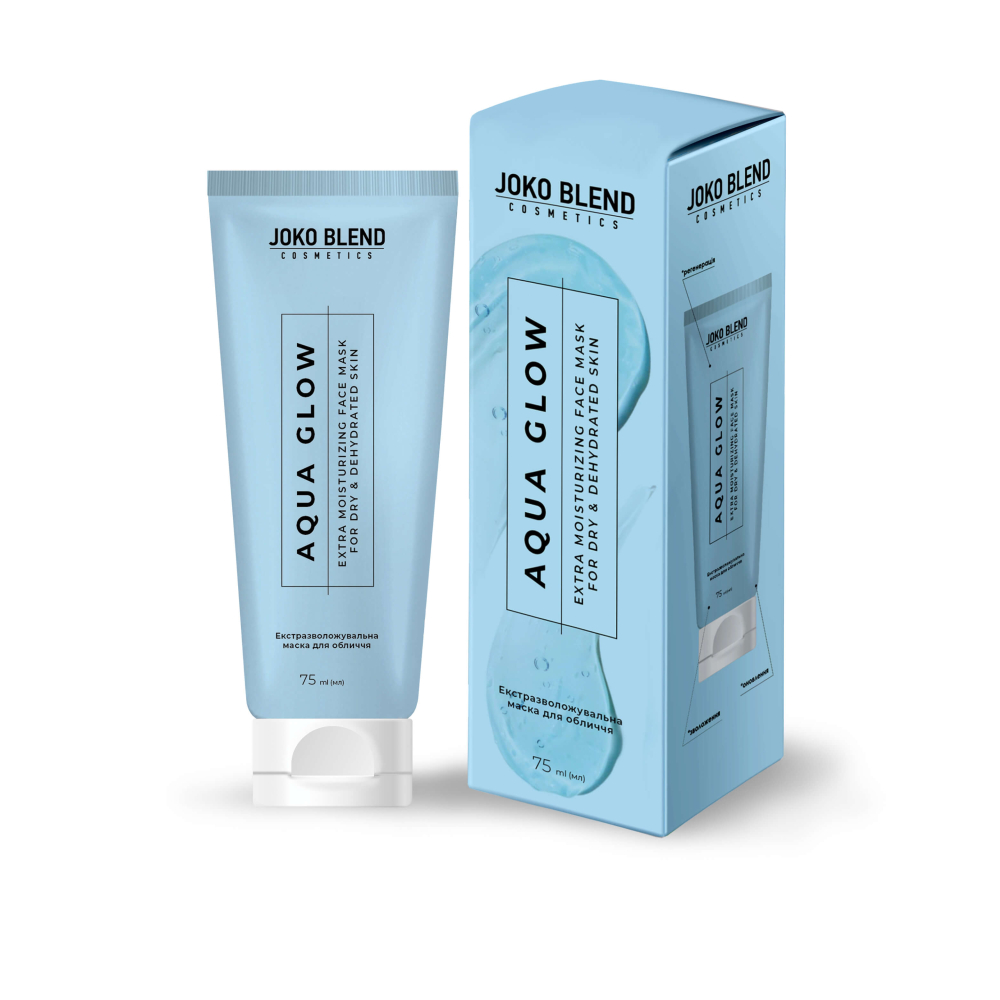 Екстразволожувальна маска для обличчя з гіалуроновою кислотою Aqua Glow Joko Blend 75 мл, 289539