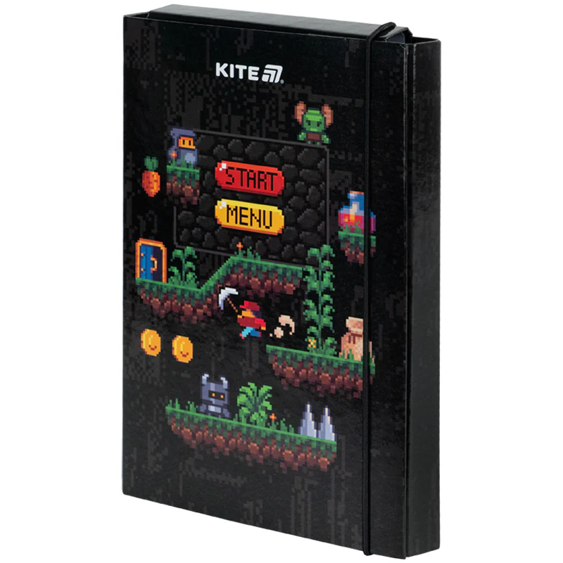 Папка для тетрадей В5 на резинке картон, Pixel Game, K25-210-2