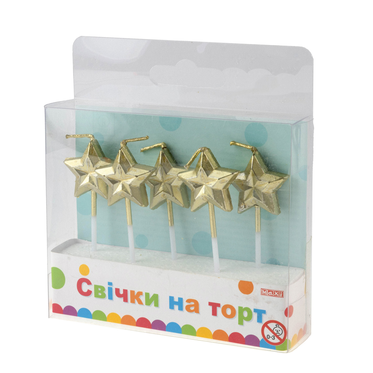 Набор золотистых свечей, 5 шт, MX629250G