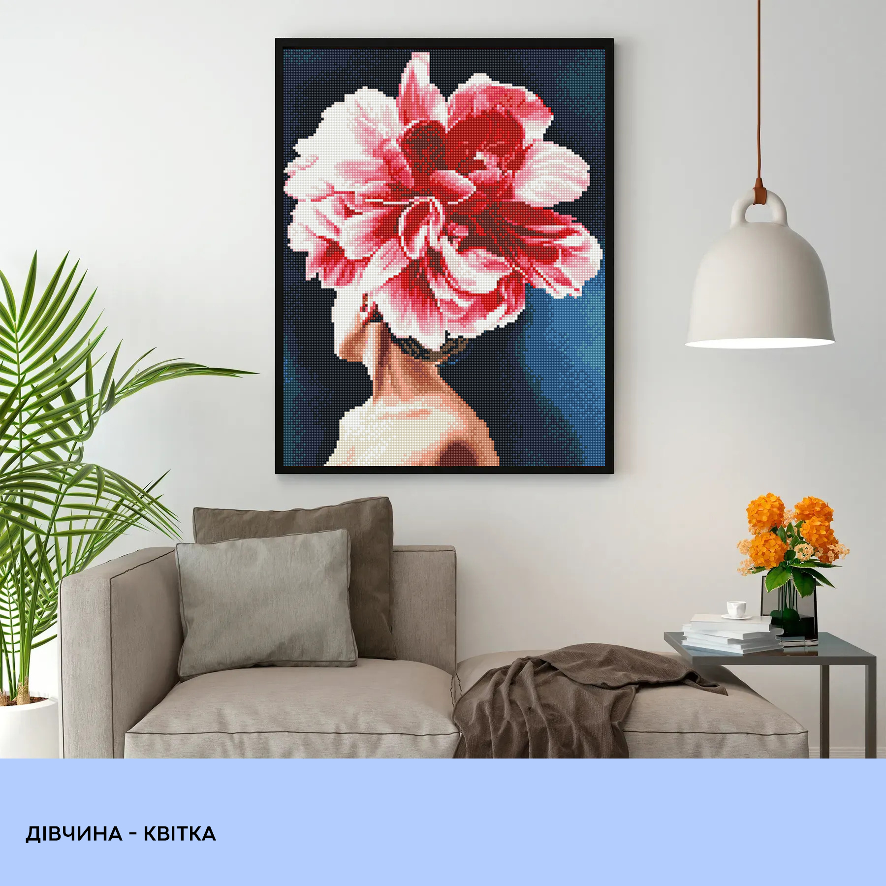 Алманая мозаика "Девушка - цветок" 40*50 см, IDEA2-CK6159, ТМ "99IDEAS" 2