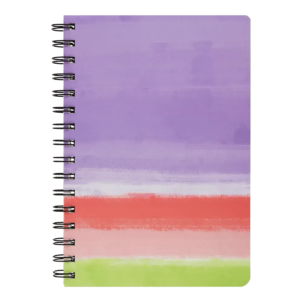 Книга для заметок А5 80 л, "Colour lines" пружина, кл., тв. обл., фиолетовая, BM.24572110-07