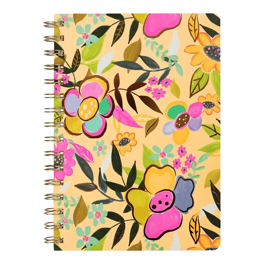 Книга для заметок А5 80 л, "Colorful" пружина, кл., тв. обл., желтая, BM.24572111-08