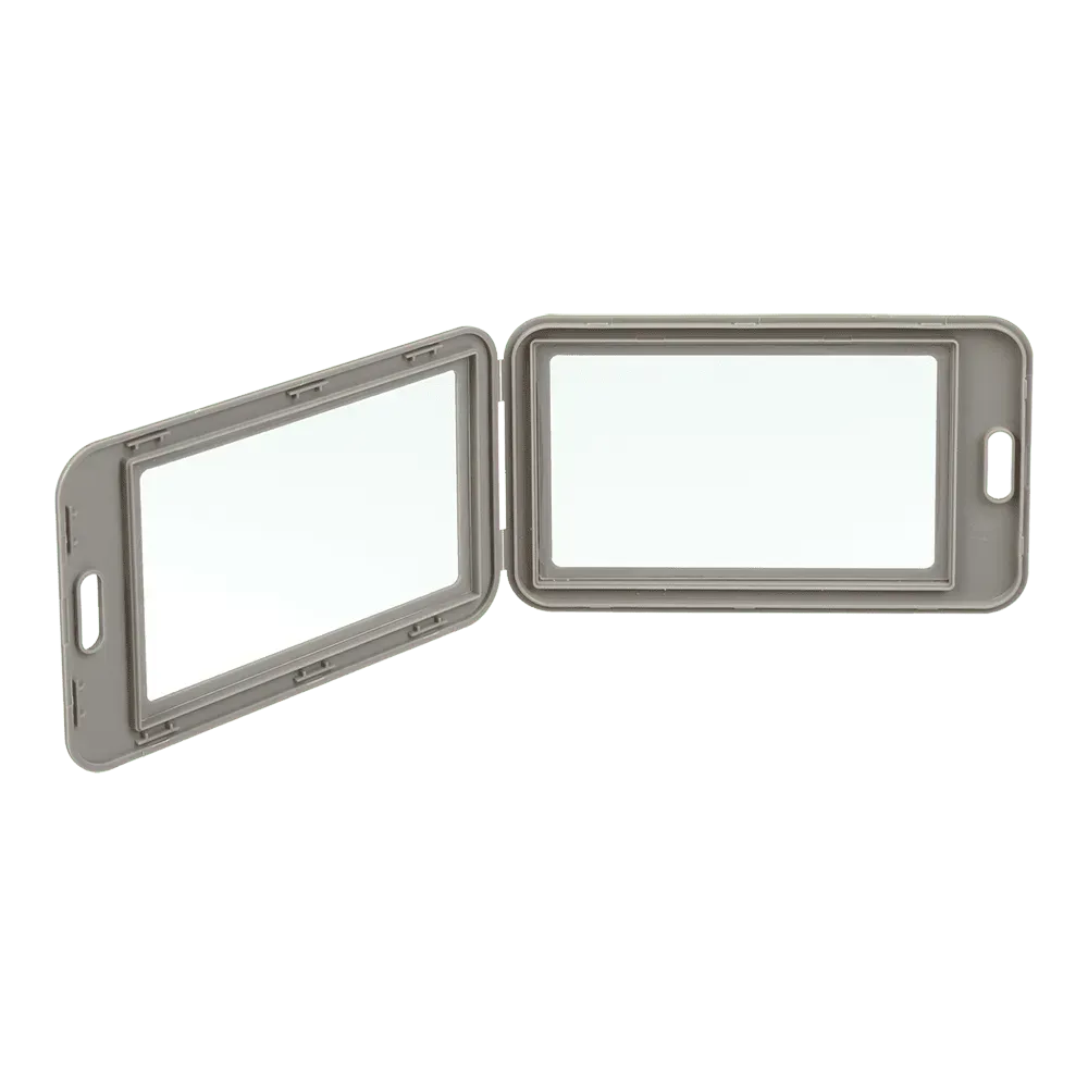 Бейдж-ідентифікатор вертикальний, 69*111 мм, PP+PVC, сірий, BM.5414-09 1