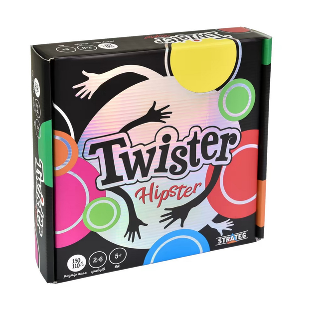 Гра розважальна "Twister-hipster" (укр) 30628, ТМ "Strateg"