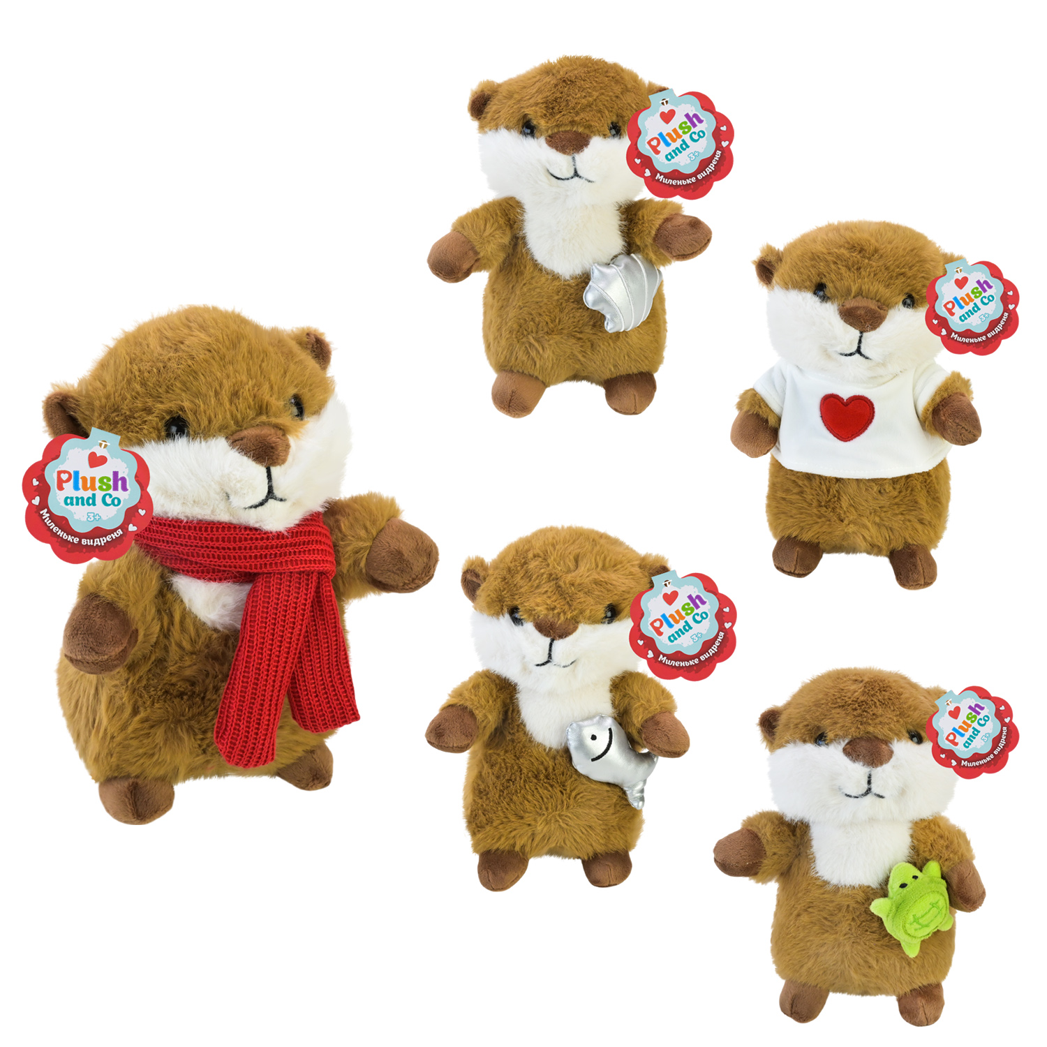 Мягкая игрушка Plush and Co Выдра 23 см, 5 видов, PLC25008