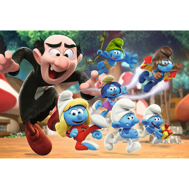 Пазл "100" - Уроки тата Смурфа, The Smurfs, 16481, Trefl 1