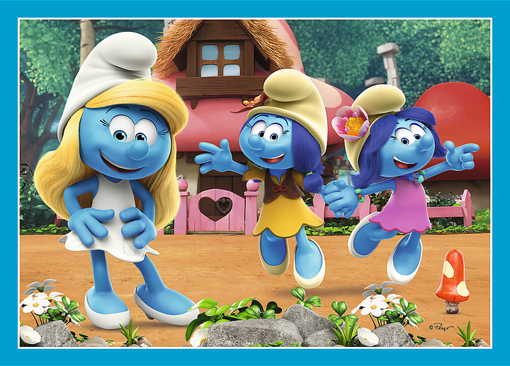 Пазл "4 in 1 (35, 48, 54, 70)" - Село Смурфів, The Smurfs, 34656, Trefl 4