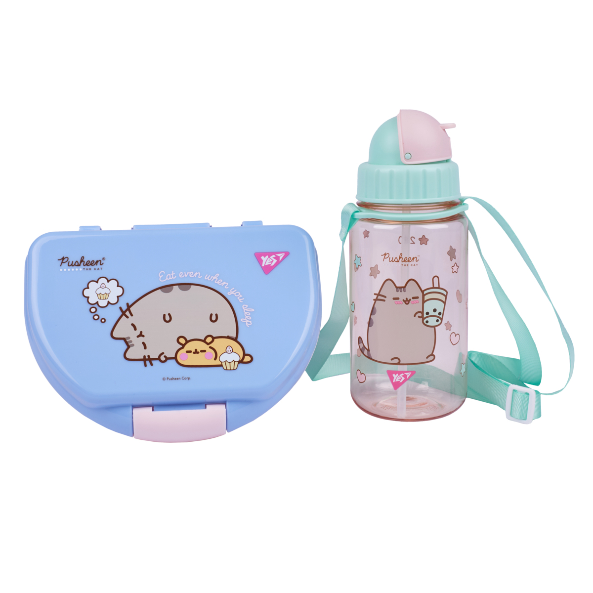 Набір контейнер і пляшка Yes "Pusheen", 2 предмети, 450145 1