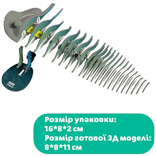Сборная 3Д модель Eugy "Зоопарк: Скат", XEG-102 8
