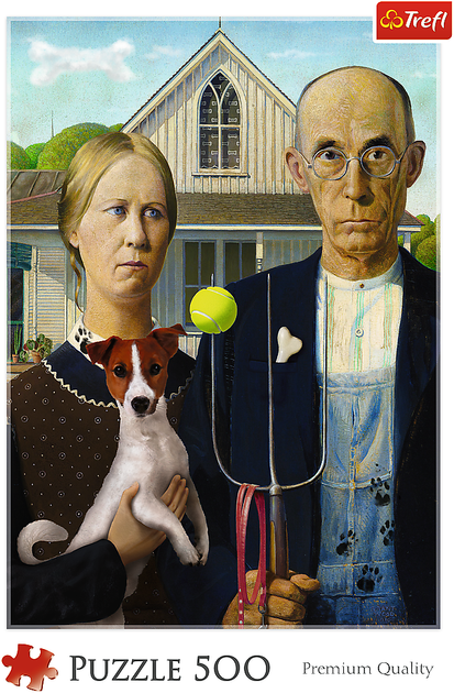 Пазл "500" - American Gothic:Собаче видання, 37526, Trefl 2