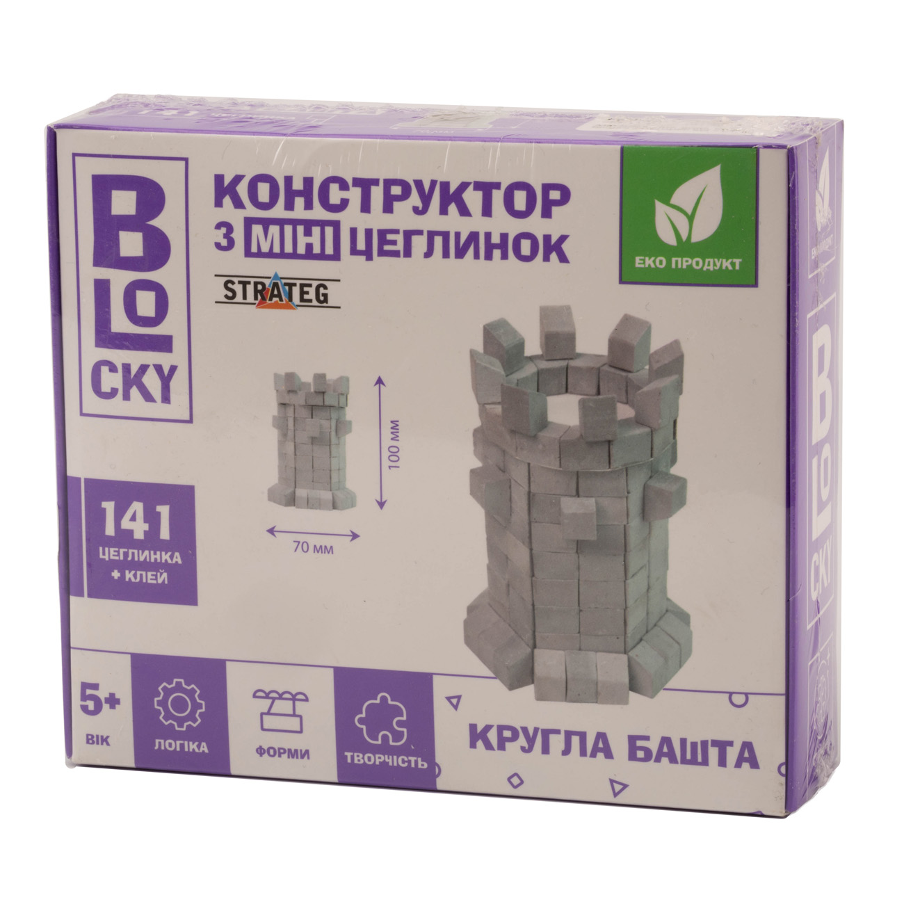 Строительный набор для творчества из мини-кирпичиков BLOCKY "Круглая башня" Strateg, 31024 2