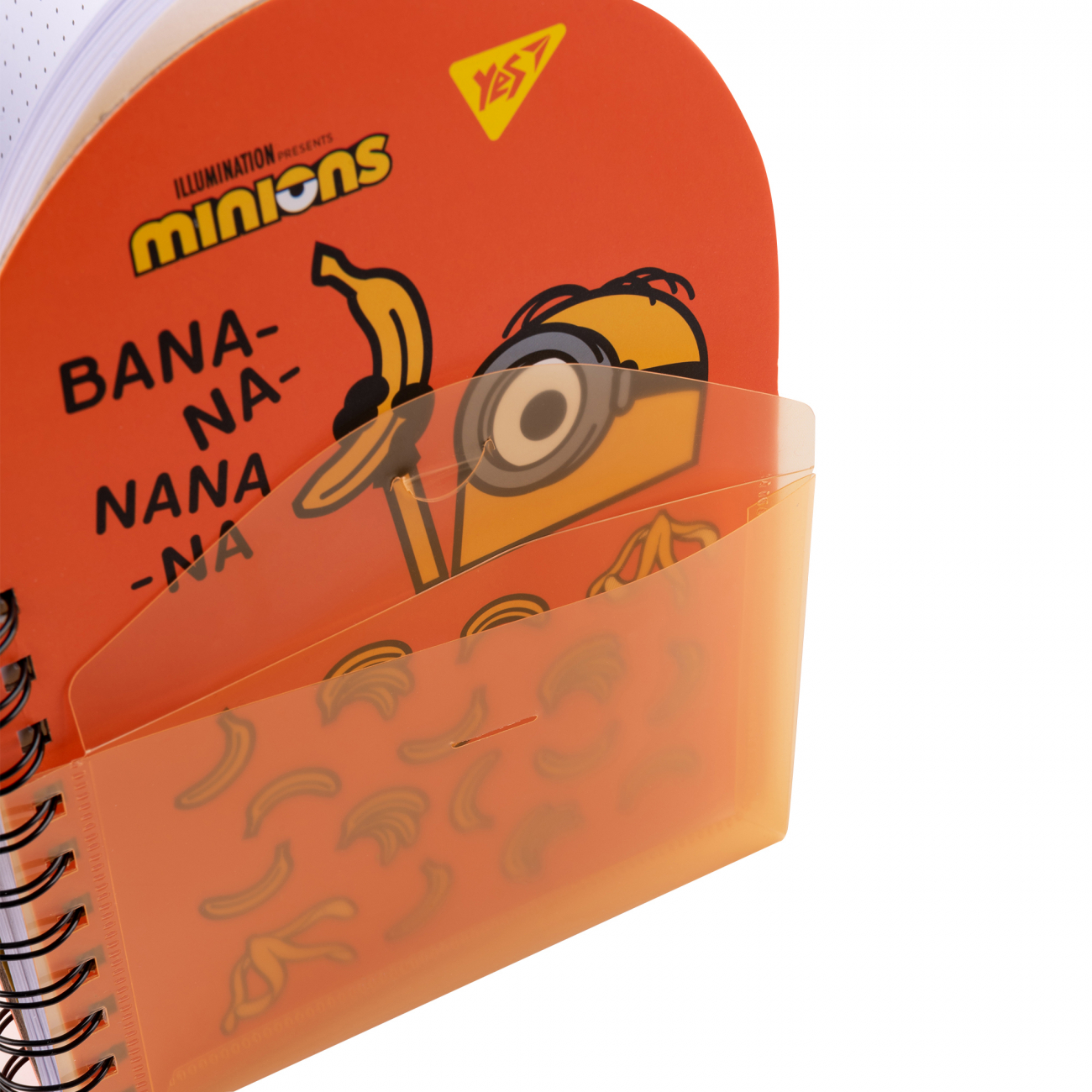 Блокнот "Minions" В6+, 100 л., двойной, спираль из пласт. карманом, точка, 151793 YES 3