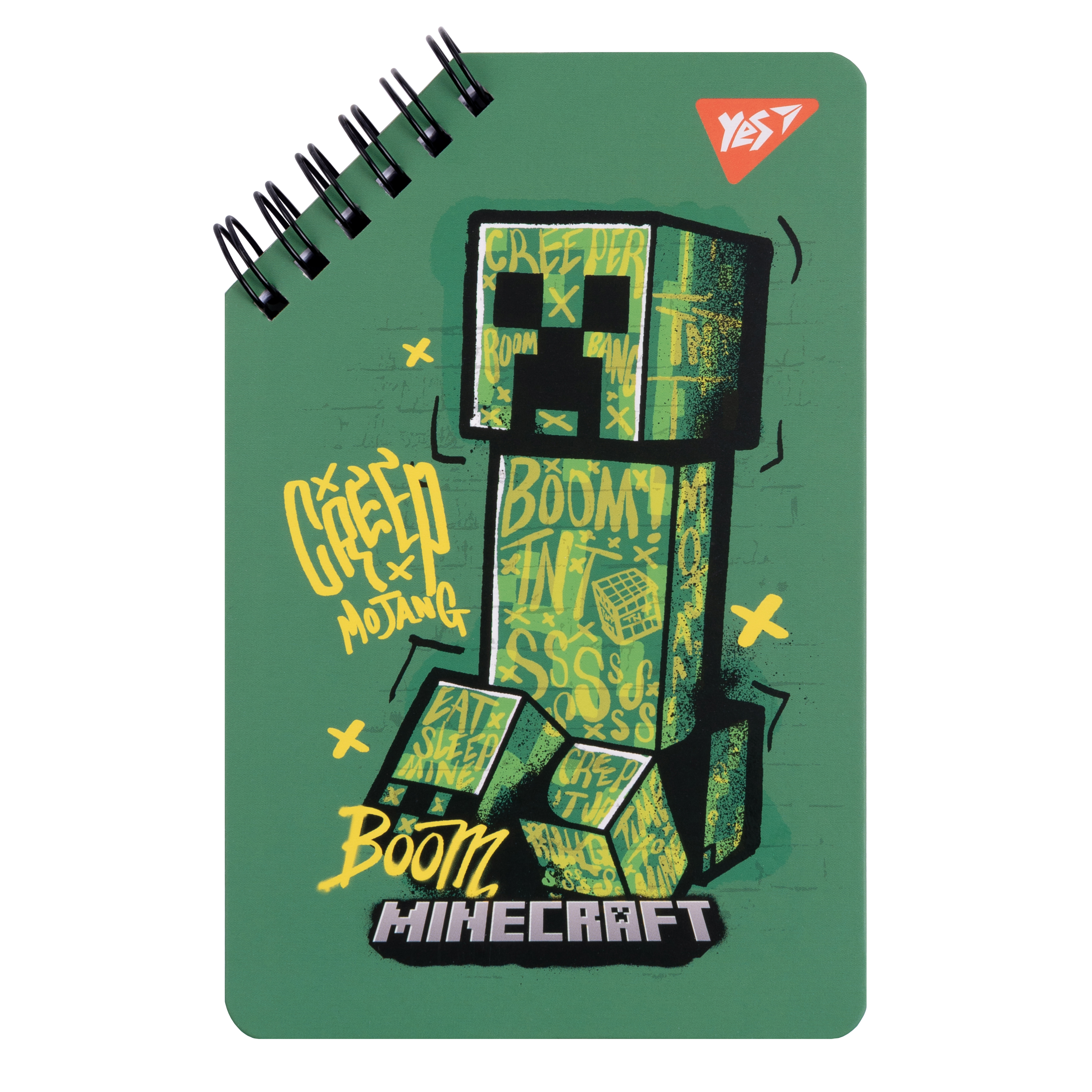 Блокнот YES 95*145 мм, 60 л., двойн. спираль "Minecraft", 151758