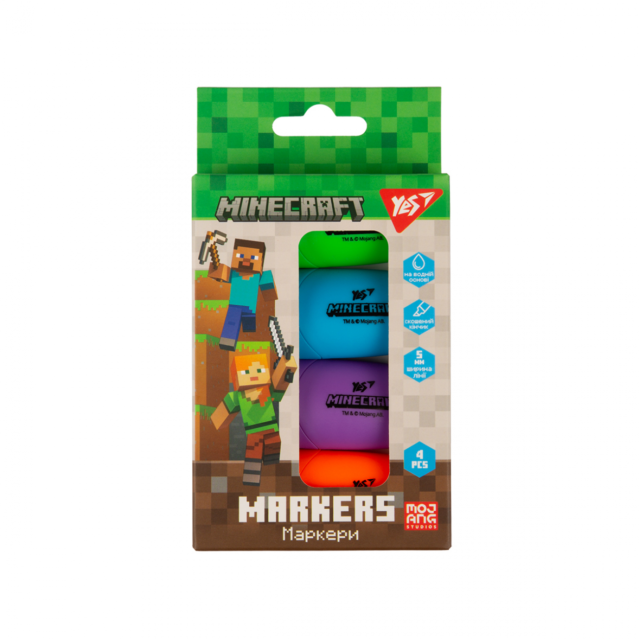 Маркер текстовий "Minecraft" 4 шт., 391095 Yes