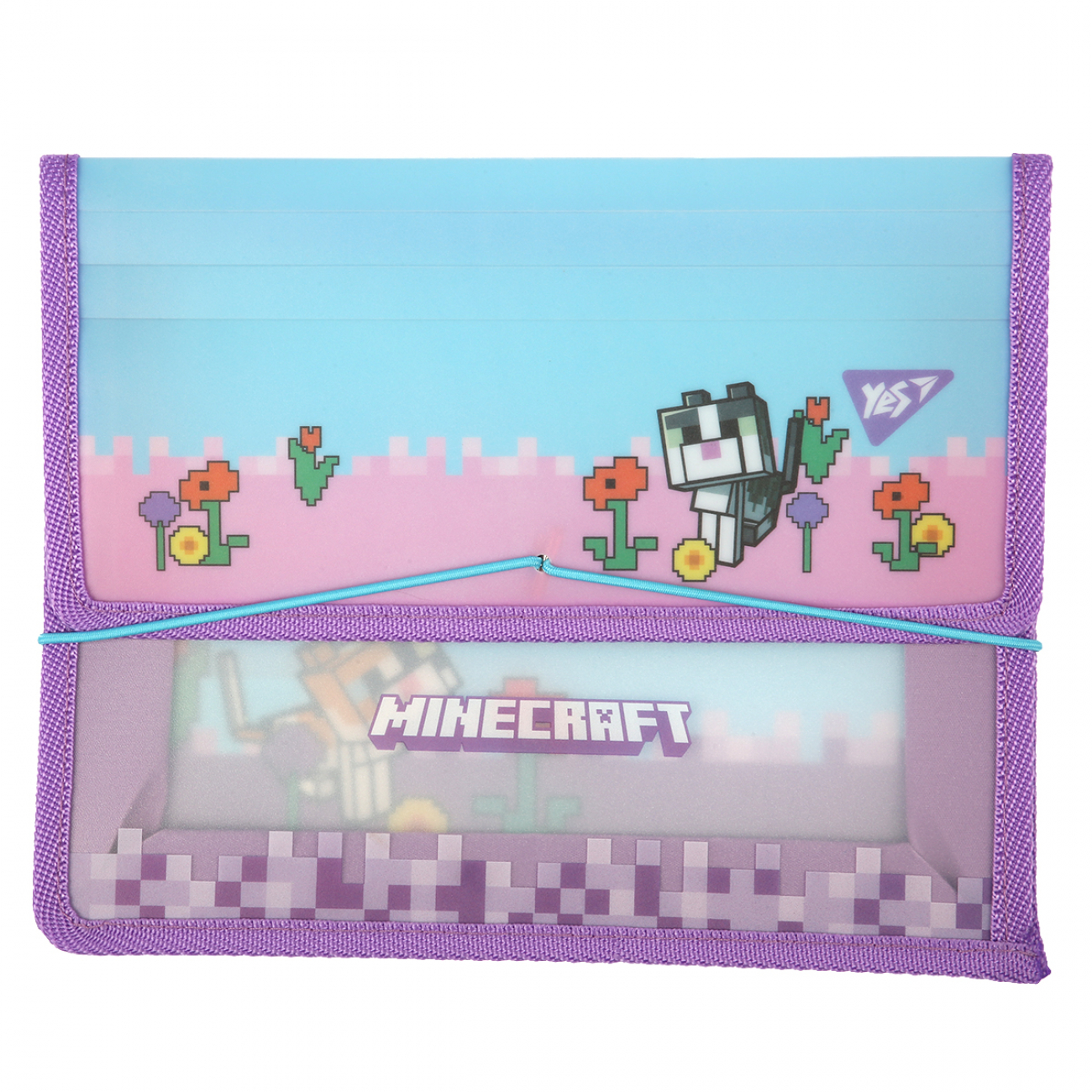 Папка для зошитів YES  пласт. на резинці В5 "Minecraft. Spring", 492308