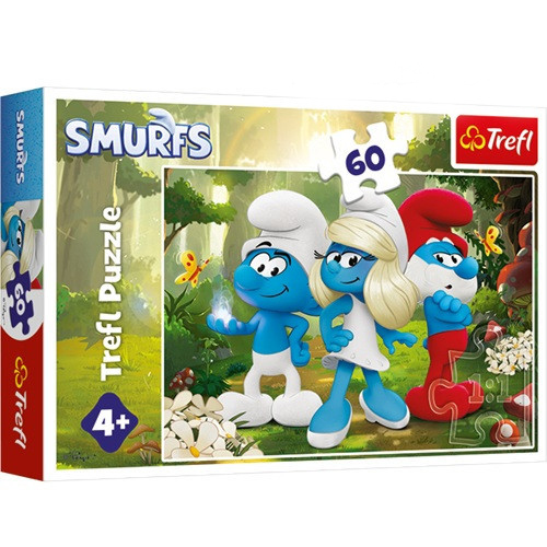 Пазл "60" - The Smurfs Зачарований ліс, 74014, Trefl