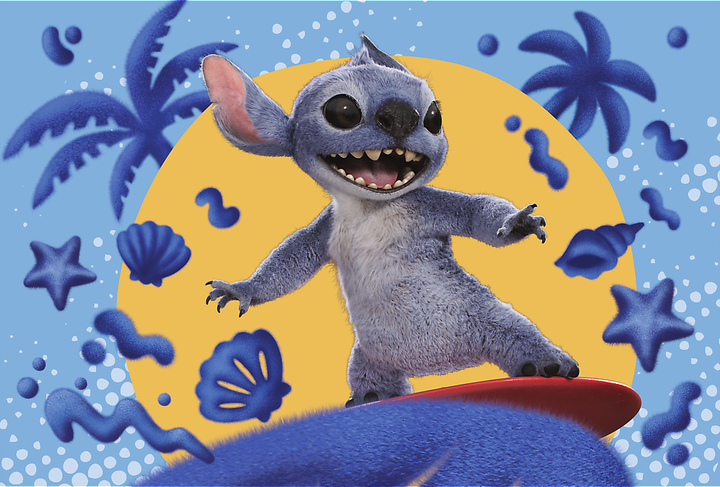 Пазл "60" - Disney Stitch The Movie День зі Стічем, 74076, Trefl 1