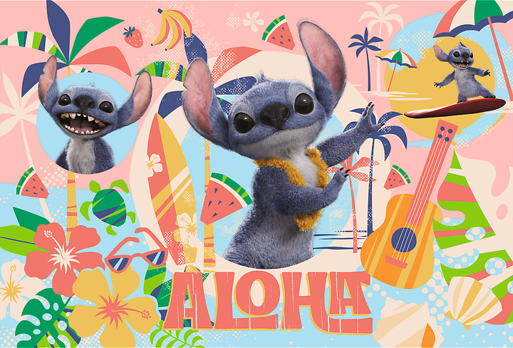 Пазл "100" - Disney Stitch The Movie Стіч та друзі, 64954, Trefl 1