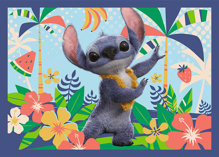 Пазл "4 in 1 (35, 48, 54, 70)" - Disney Stitch The Movie Відпустка на Гаваях, 46664, Trefl 1