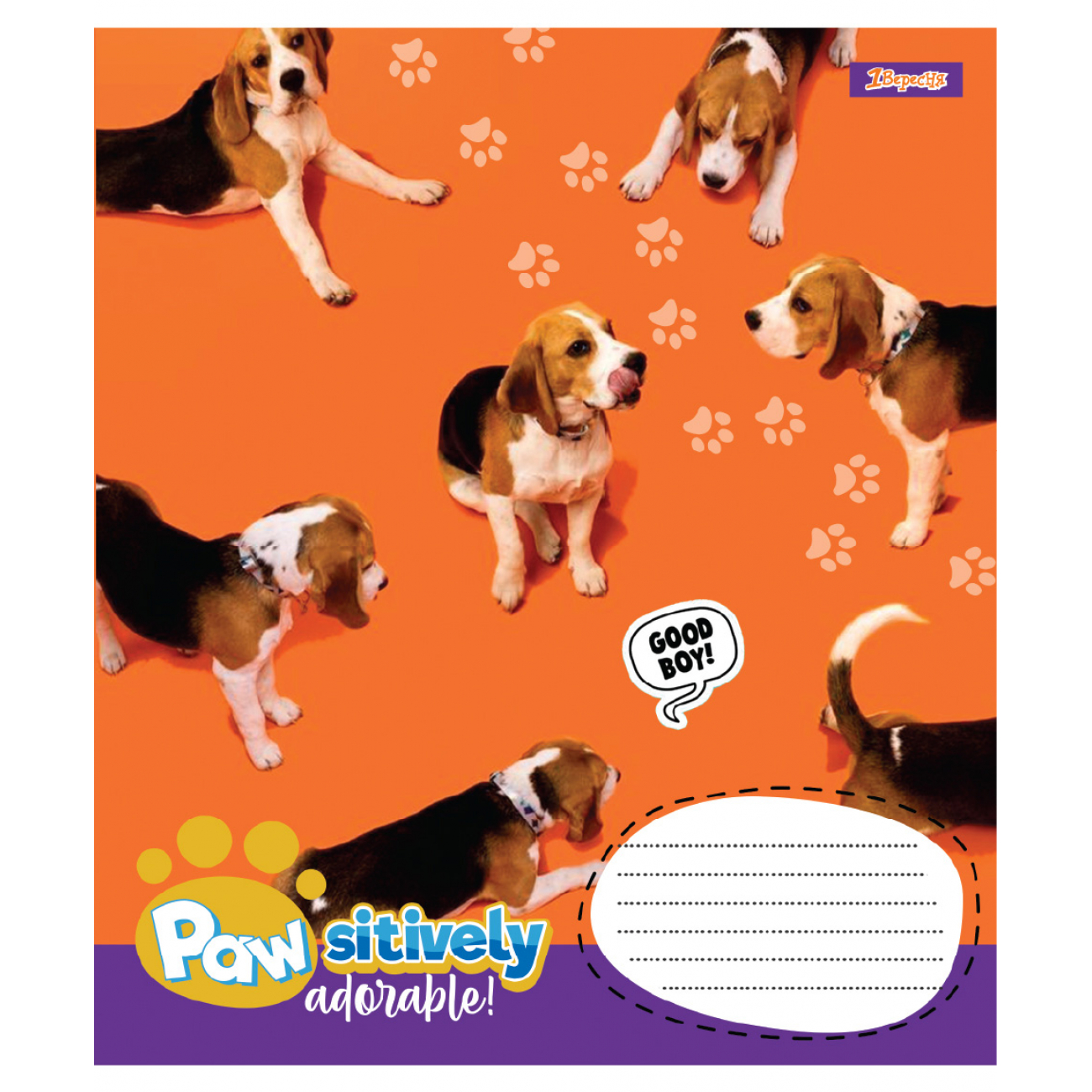 Тетрадь 24 кл. 1B "Pawsitively", 768240 1