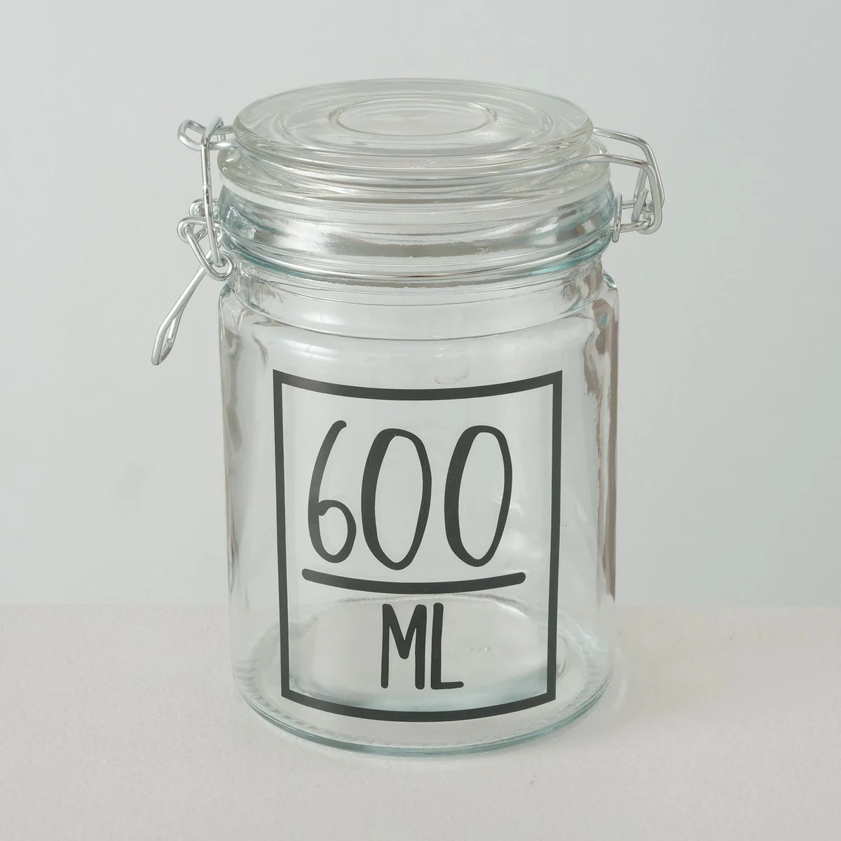 Баночка скляна д/сипких "Milly" 600 мл, h=15 см/d=10 см, прозорий з чорним написом (2 види), 2017810 3