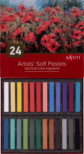 Пастель сухая 24 цв, Santi, 353694
