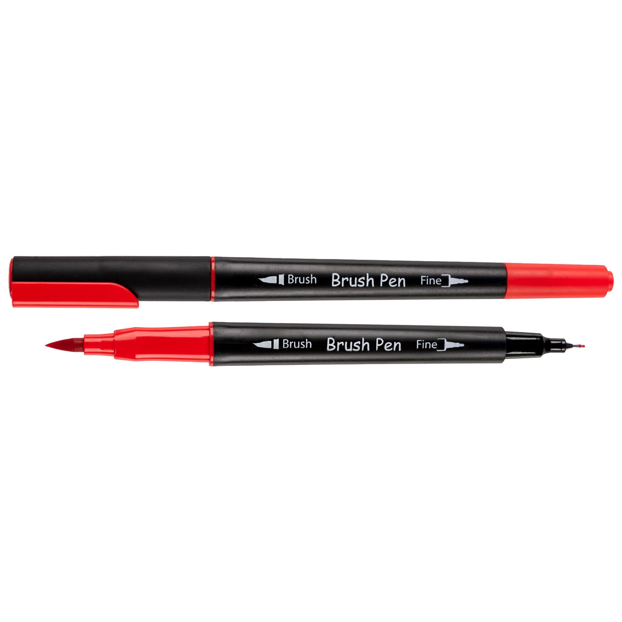 Маркер акварельный SANTI "Brush Pen" SW-05, красный, двусторонний, 391005 1