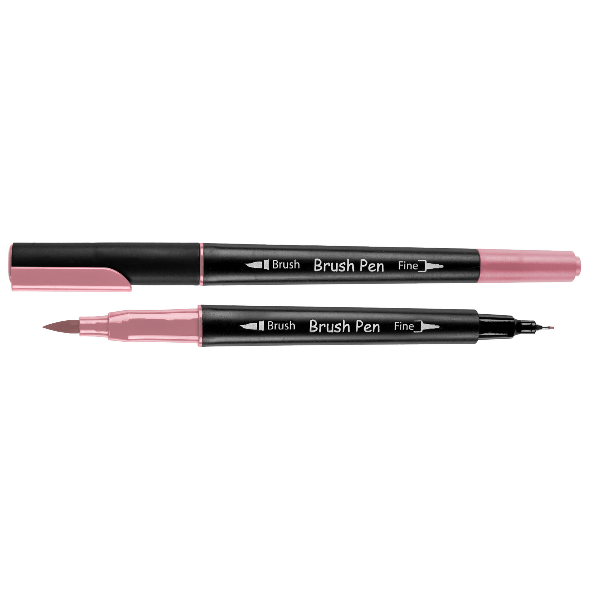 Маркер акварельный SANTI "Brush Pen" SW-09, пастельно-розовый, двусторонний, 391009 1