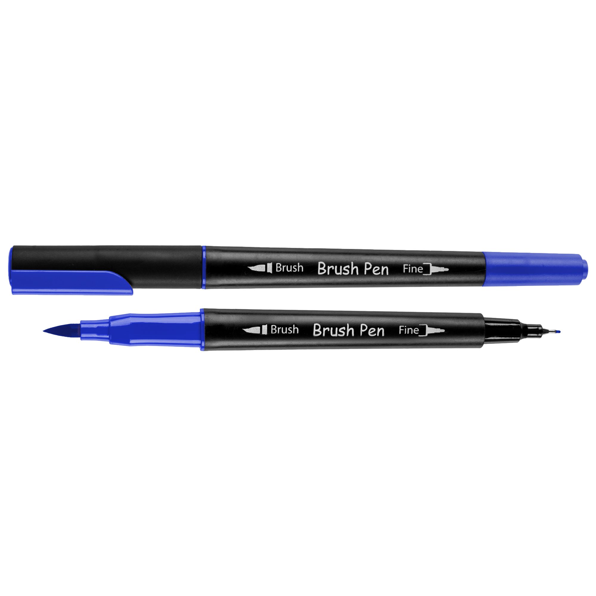 Маркер акварельный SANTI "Brush Pen" SW-15, синий, двусторонний, 391015 1